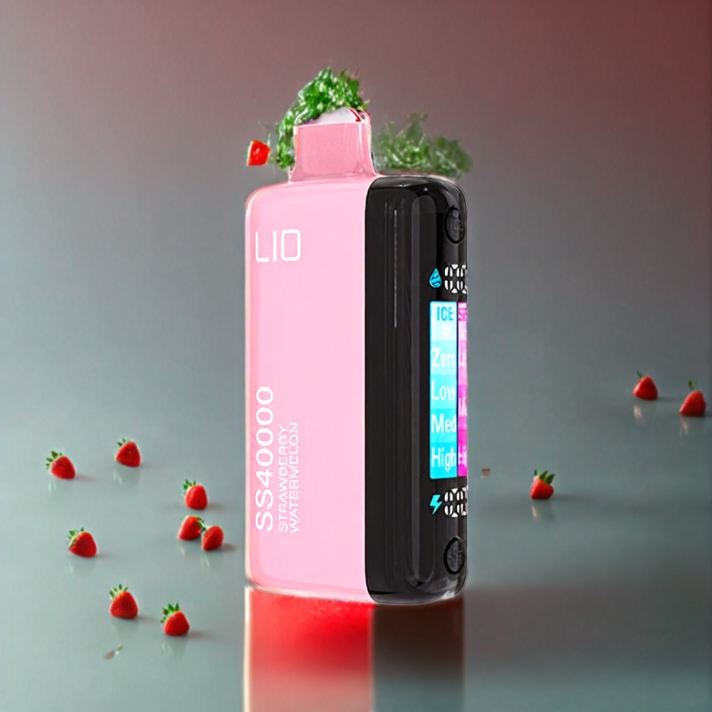 IJOY LIO SS40000 Engangs vape Norge Engros – Jordbær Vannmelon – 40000 Puffs – 22ML – 1100 mAh – TYPE-C Lading – Justerbar Luftstrøm