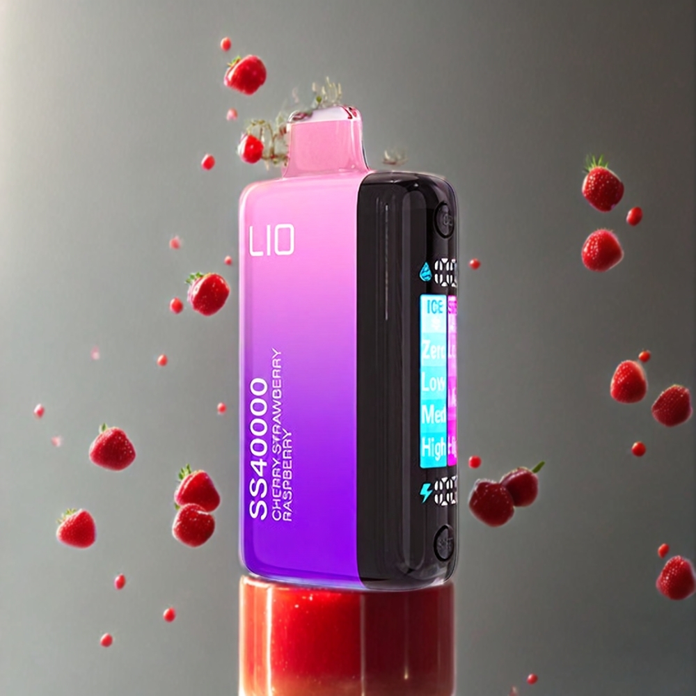 IJOY LIO SS40000 Engangs vape Norge Engros – Kirsebær Jordbær Bringebær – 40000 Puffs, 22ML, 1100 mAh, TYPE-C