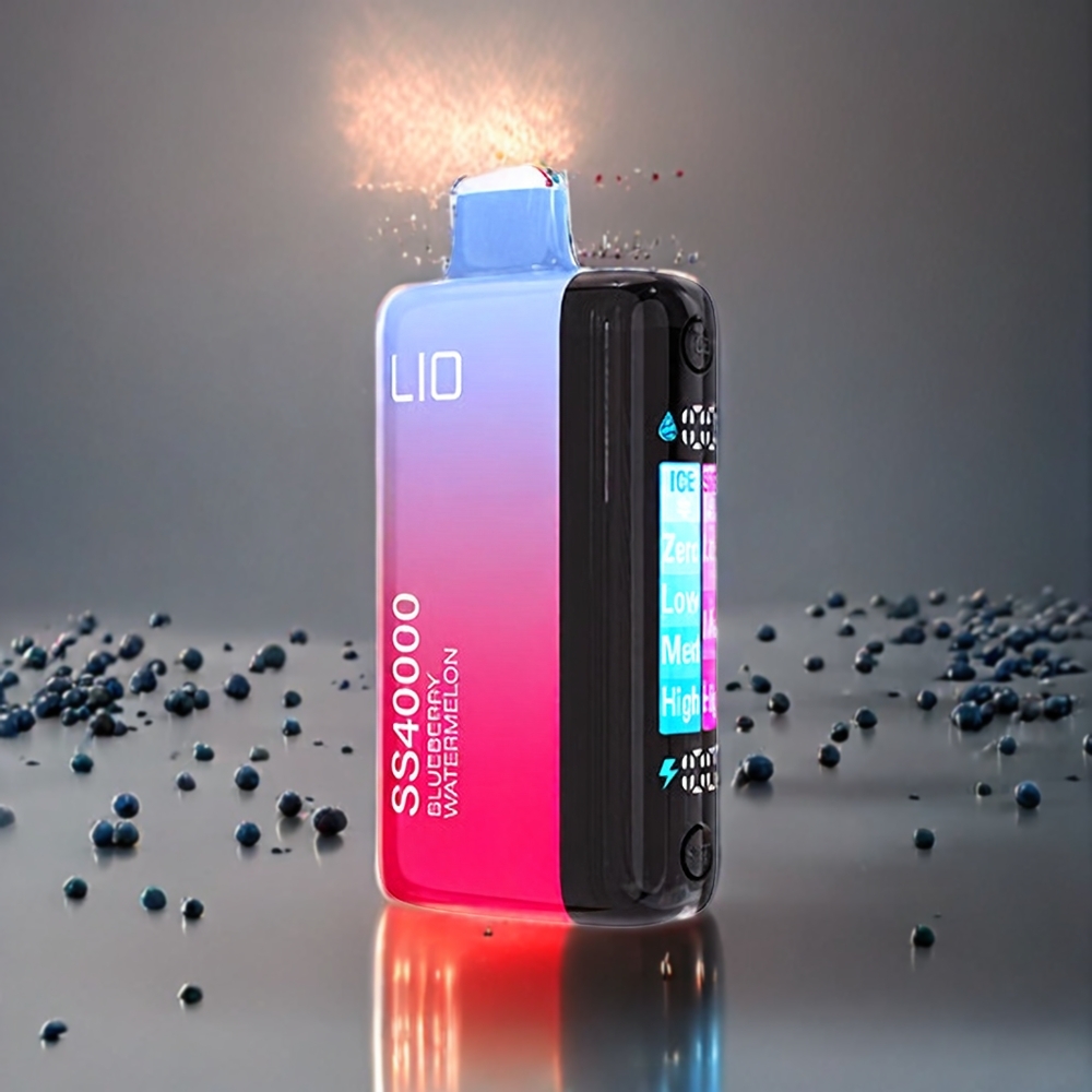 IJOY LIO SS40000 Norge Engros Engangs vape Blåbær Vannmelon – 40000 Puffs, 22ML E-væske, 1100 mAh Batteri, TYPE-C Lading, Justerbar Luftstrøm