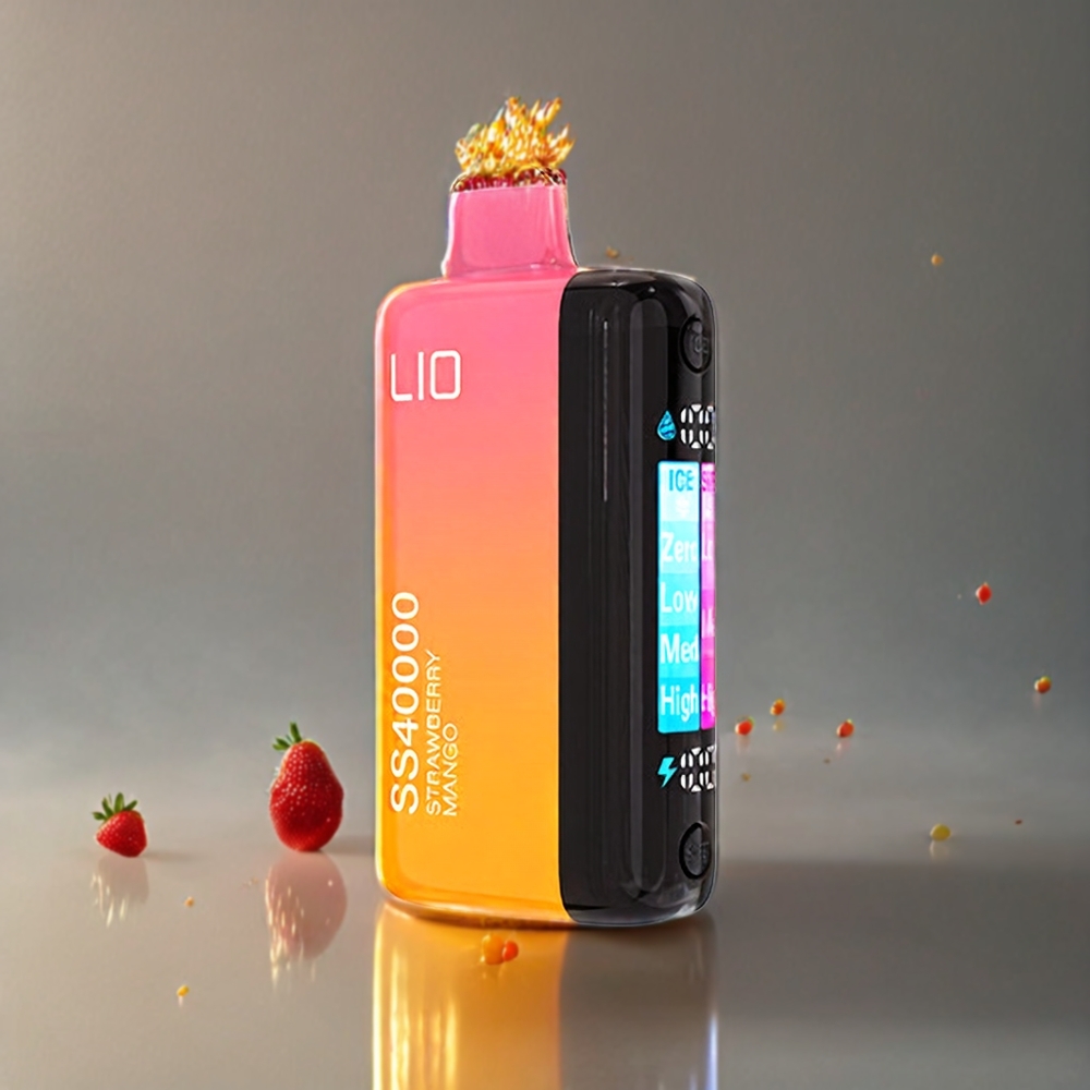 IJOY LIO SS40000 Norge Engros Engangs vape Jordbær Mango – 40000 Puffs, 22ML, TYPE-C, Justerbar Luftstrøm