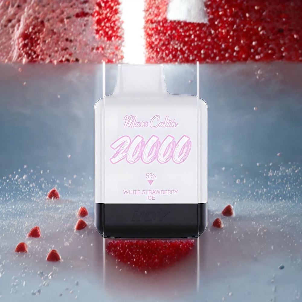 IJOY Mars Cabin 20000 Puffs Engangs Vape Norge Engros – Hvit Jordbær Is – 20ML, 50mg, TYPE-C Lading, 850 mAh