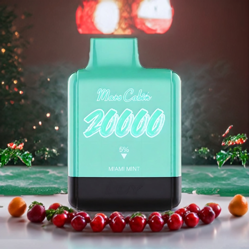 IJOY Mars Cabin 20000 Puffs Engangs Vape Norge Engros – Miami Mynte, 20ML E-væske, 0.5 Ohm Dual Mesh Coil, TYPE-C Lading