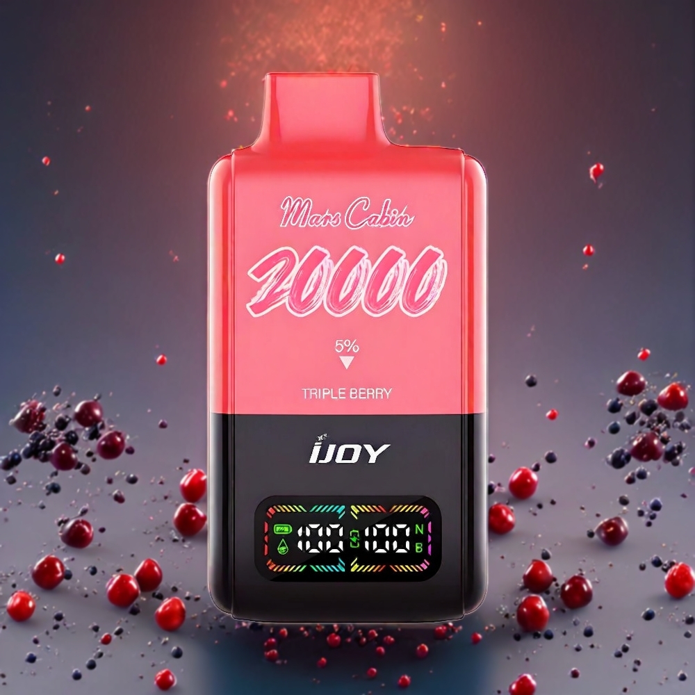IJOY Mars Cabin 20000 Puffs Engangs Vape Triple Bær Norge Engros – 20ML E-væske, 50mg Nikotin, 0.5 Ohm Dual Mesh Coil, TYPE-C Lading