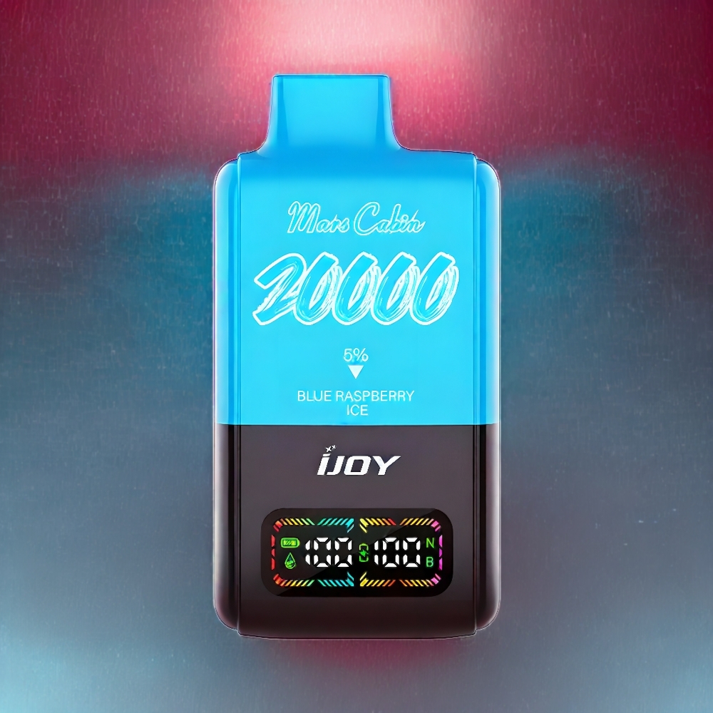 IJOY Mars Cabin 20000 Puffs Engangs vape Blå Bringebær Is Norge Engros – 20ML, 50mg Nikotin, TYPE-C Lading