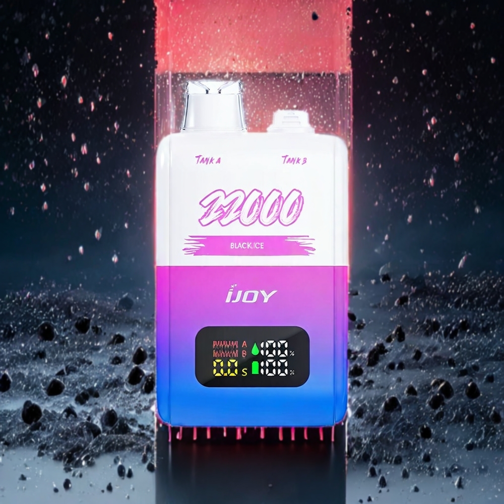IJOY SD 22000 Puffs Engangs Vape Norge Engros – Black Ice – 15ML + 15ML E-væske, 650 mAh, Type-C Lading