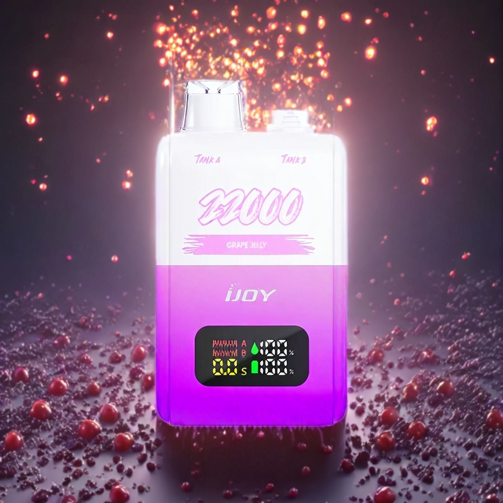 IJOY SD 22000 Puffs Engangs vape Grape Jelly Norge Engros – 15W, 650 mAh, 15ML+15ML, Type-C Lading