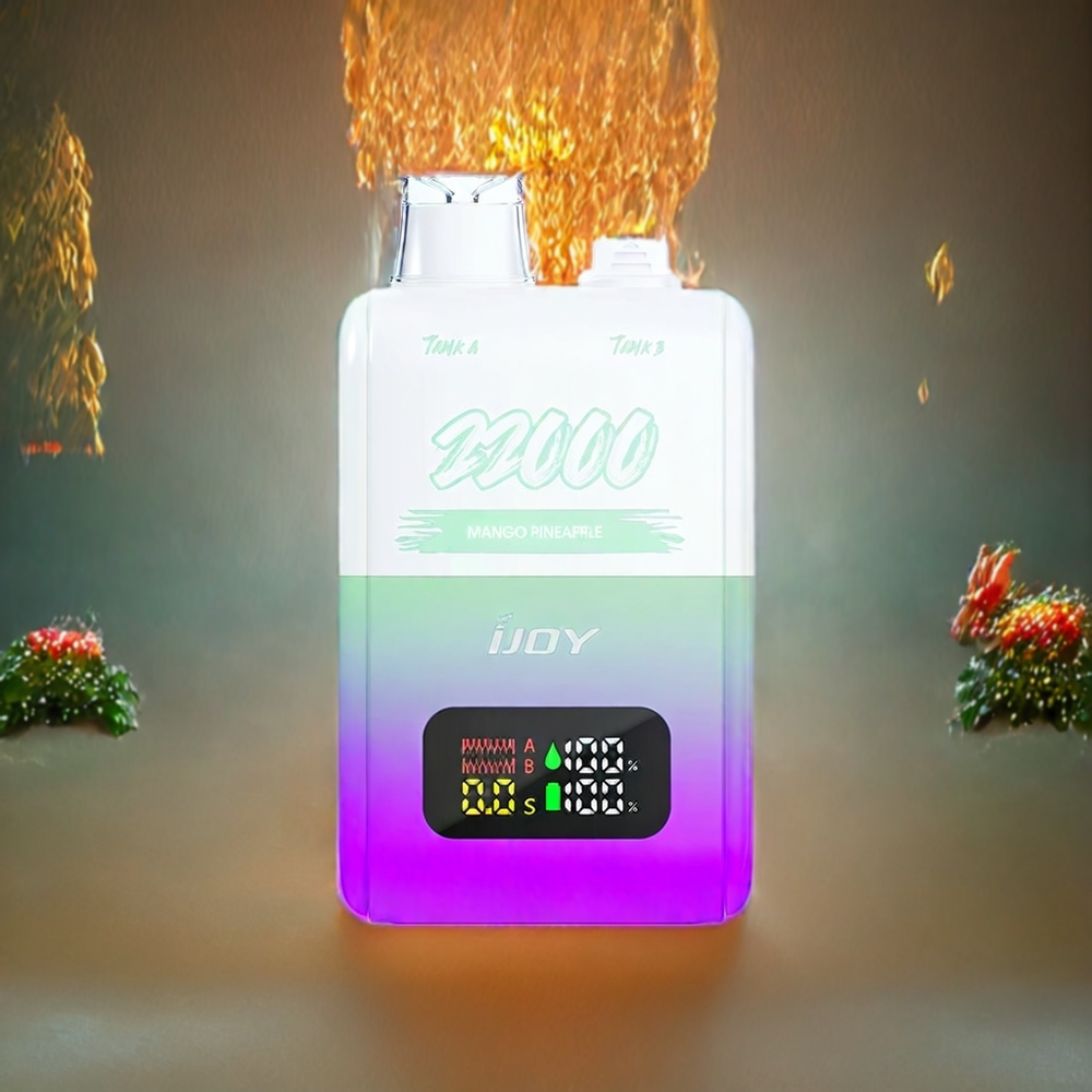 IJOY SD 22000 Puffs Engangs vape Mango Ananas Norge Engros med 650 mAh Batteri, 15ML + 15ML E-væske, og Type-C Lading