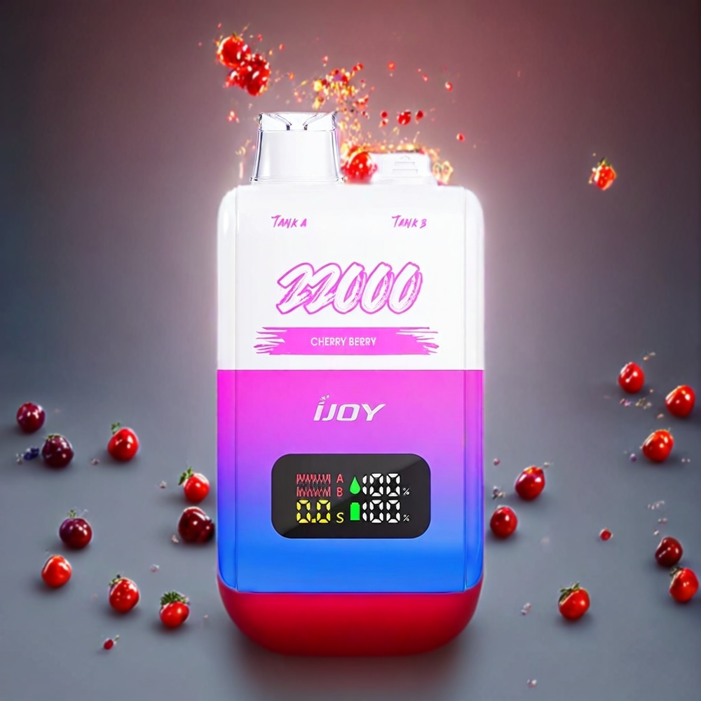 IJOY SD 22000 Puffs Norge Engros Engangs vape Cherr Berry med 15W, 650 mAh og Type-C-lading