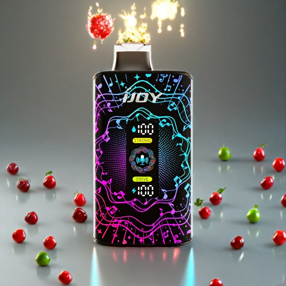 IJOY SD 40000 Puffs Engangs Vape Norge Engros – Surepleie Bringebær med 20ML E-væske, 750mAh Batteri, Type-C Lading & Justerbar Luftstrøm (5% Nikotin)