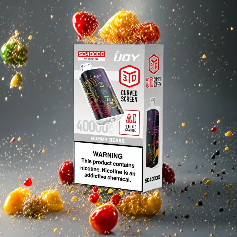 IJOY SD 40000 Puffs Engangs vape Gummy Bears Norge Engros – 20ML E-liquid, 750mAh Batteri, Justerbar Luftstrøm, Type-C Lading