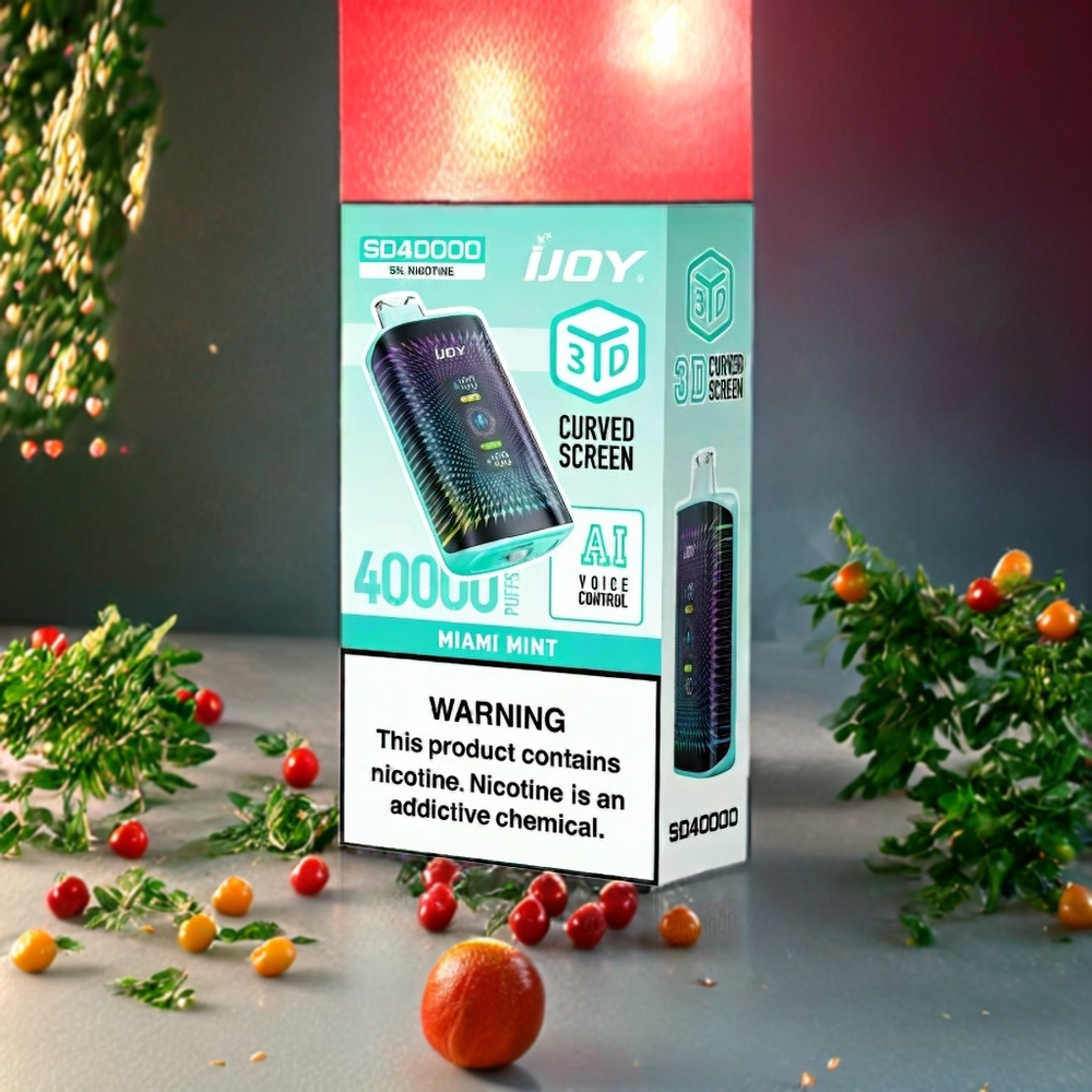 IJOY SD 40000 Puffs Engangs vape Norge engros – Miami Mynte, 20ML, 5% Nikotin, 750mAh, Type-C