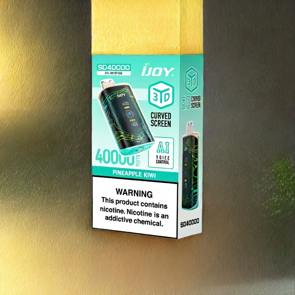 IJOY SD 40000 Puffs Norge Engros Engangs vape Ananas Kiwi 20ML 5% Nikotin 750mAh Type-C Lading Justerbar Luftstrøm