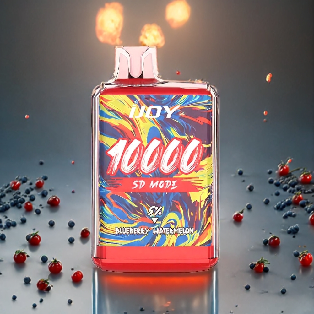 IJOY SD10000 Engangs vape Blåbær Vannmelon Norge Engros – 10000 Puff, 650mAh, 20ml, 5% Nikotin, Justerbar Effekt, Type-C Lading