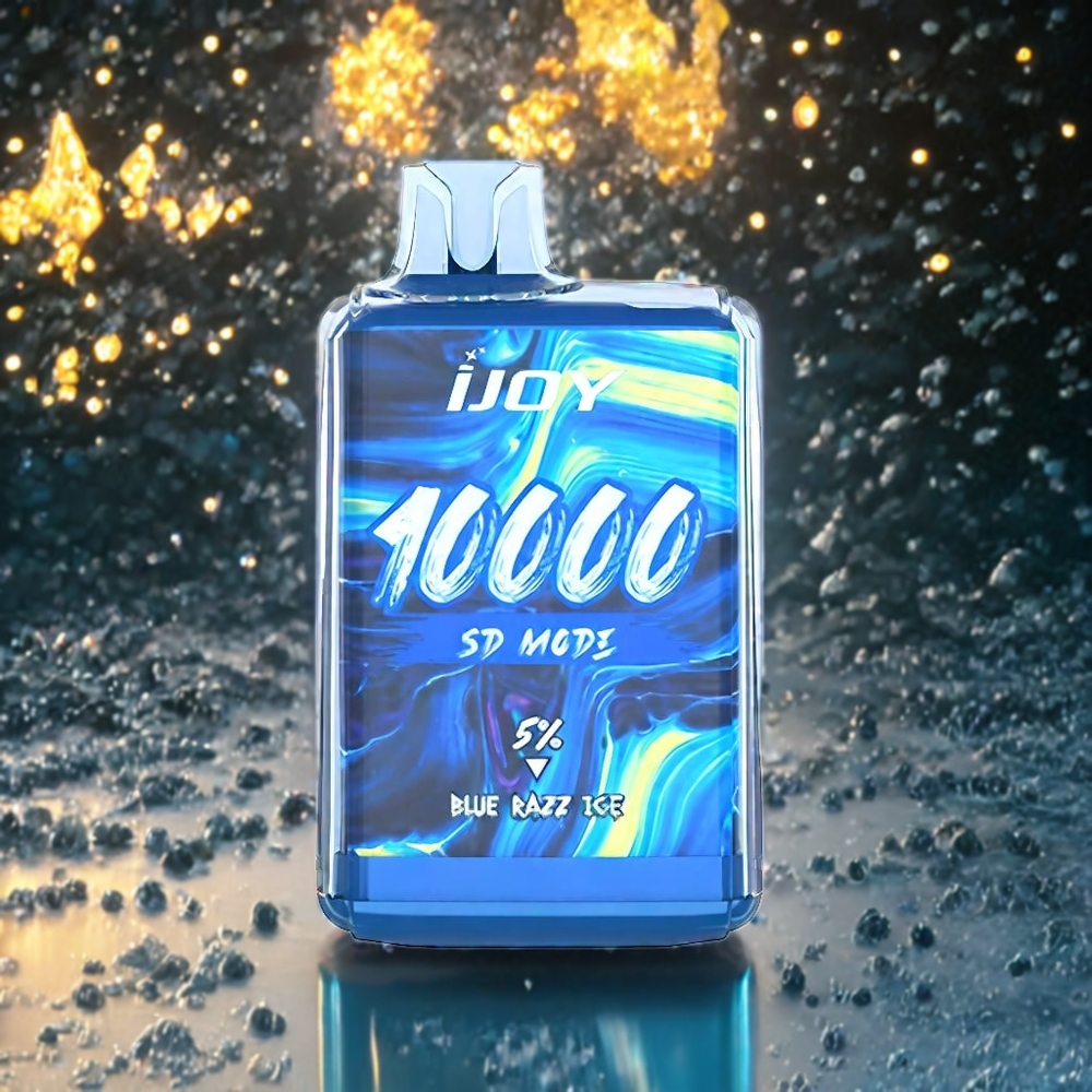 IJOY SD10000 Engangs vape Norge Engros – Blå Bringebær Is – 10000 Puffs, 20ml, 5% Nikotin, Type-C Lading