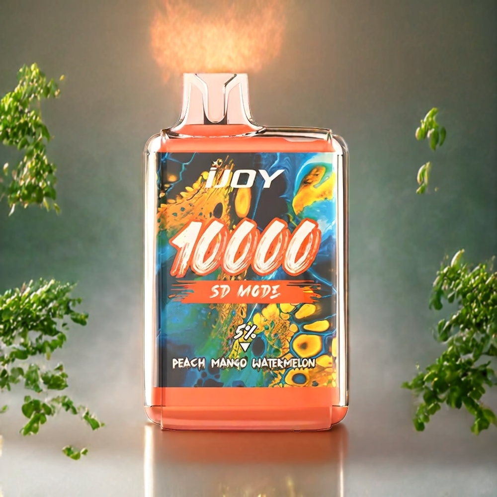 IJOY SD10000 Engangs vape Norge Engros – Fersken Mango Vannmelon – 10000 Puff, 650mAh, Justerbar Effekt, Type-C, 20ml, 5% Nikotin