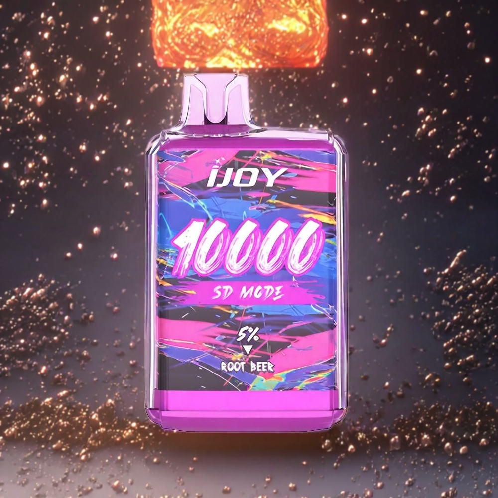 IJOY SD10000 Engangsvape Root Beer Norge Engros – 10000 Puff, 20ml, 5% Nikotin, Justerbar Effekt, Type-C Lading