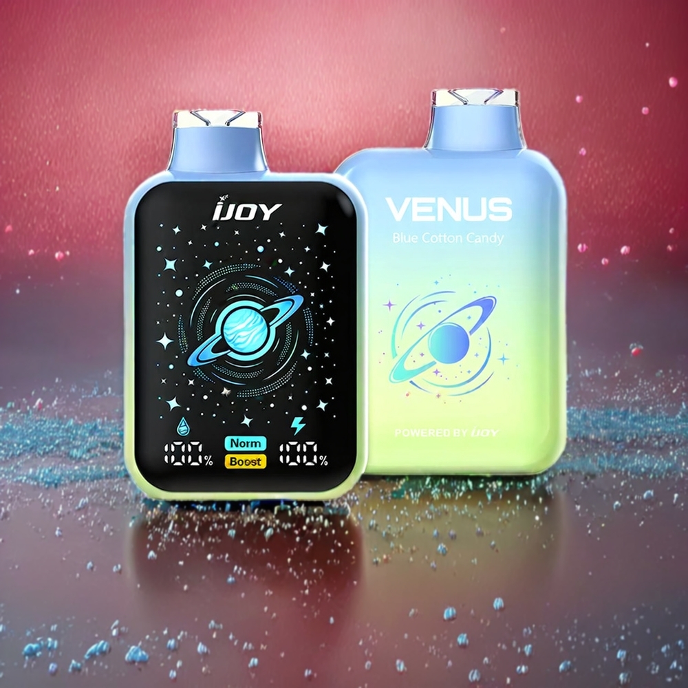 IJOY VENUS 25000 Puffs Engangs vape Blå bomullsgodteri Norge engros med 20ML e-væske og 900 mAh batteri