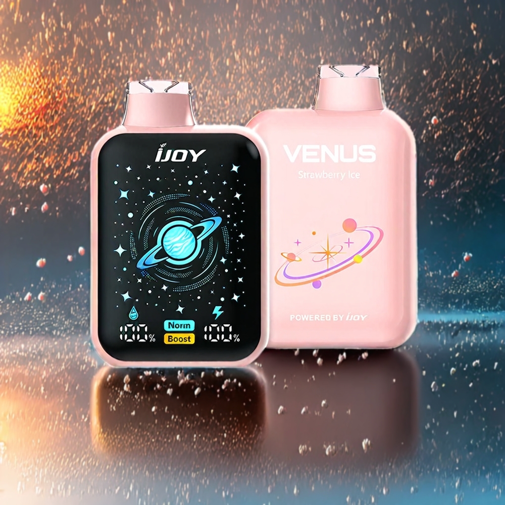 IJOY VENUS 25000 Puffs Engangs vape Norge Engros – 20ML E-liquid, 900 mAh Batteri, TYPE-C – Jordbær Is