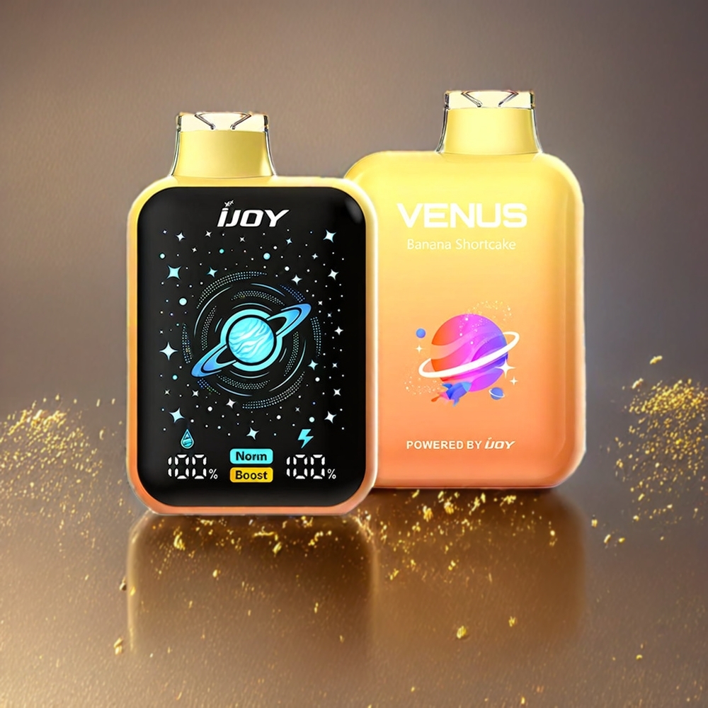 IJOY VENUS 25000 Puffs Engangs vape Norge Engros – Banankake 20ML E-Liquid, 900 mAh, TYPE-C Lading, Justerbar Luftstrøm