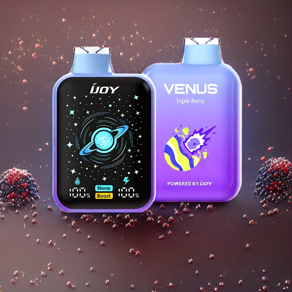 IJOY VENUS 25000 Puffs Engangs vape Norge Engros – Triple Bær – 20ML E-væske – 900 mAh Batteri – TYPE-C Lading – Justerbar Luftstrøm