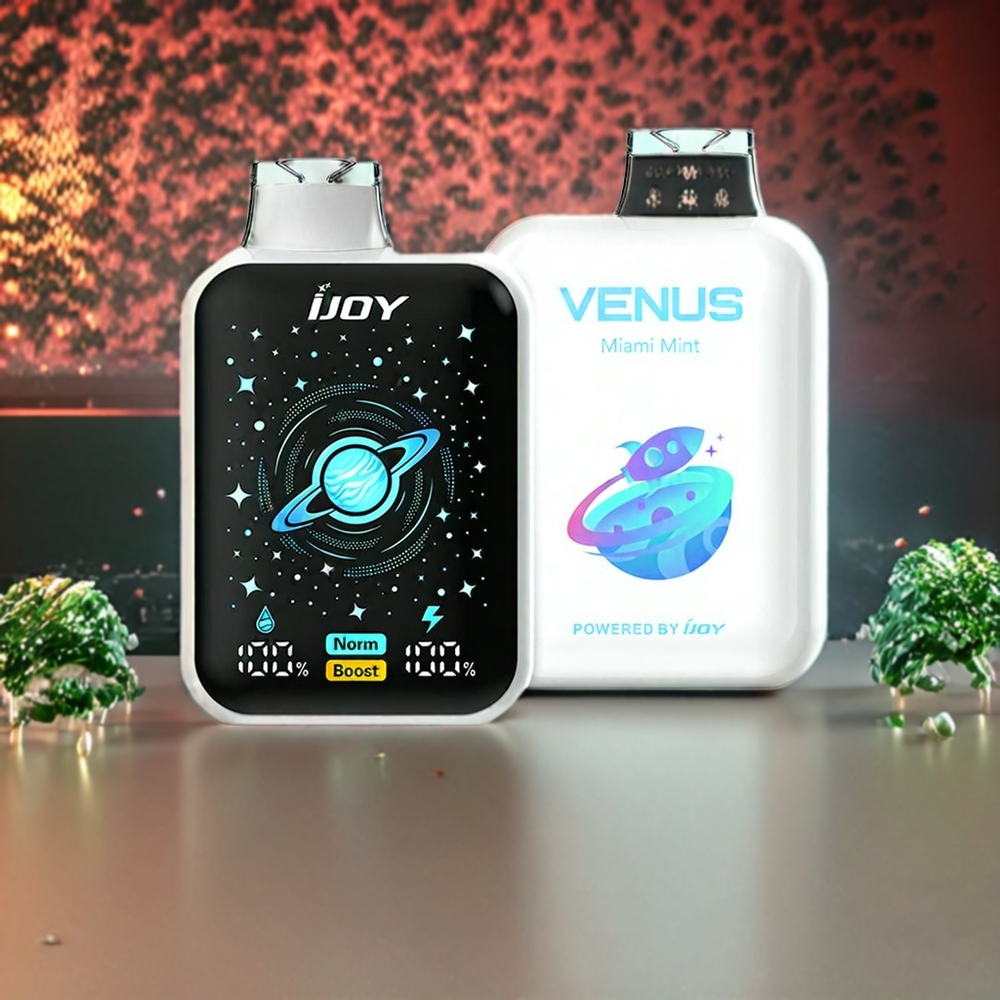 IJOY VENUS 25000 Puffs Engangs vape Norge engros – Miami Mynte, 20ML E-væske, 900 mAh Batteri, TYPE-C Lading, Justerbar Luftstrøm