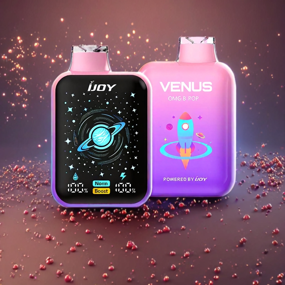 IJOY VENUS 25000 Puffs Norge Engros Engangs vape Omg B Pop – 20ML E-liquid, 900 mAh, TYPE-C Lading, Justerbar Luftstrøm