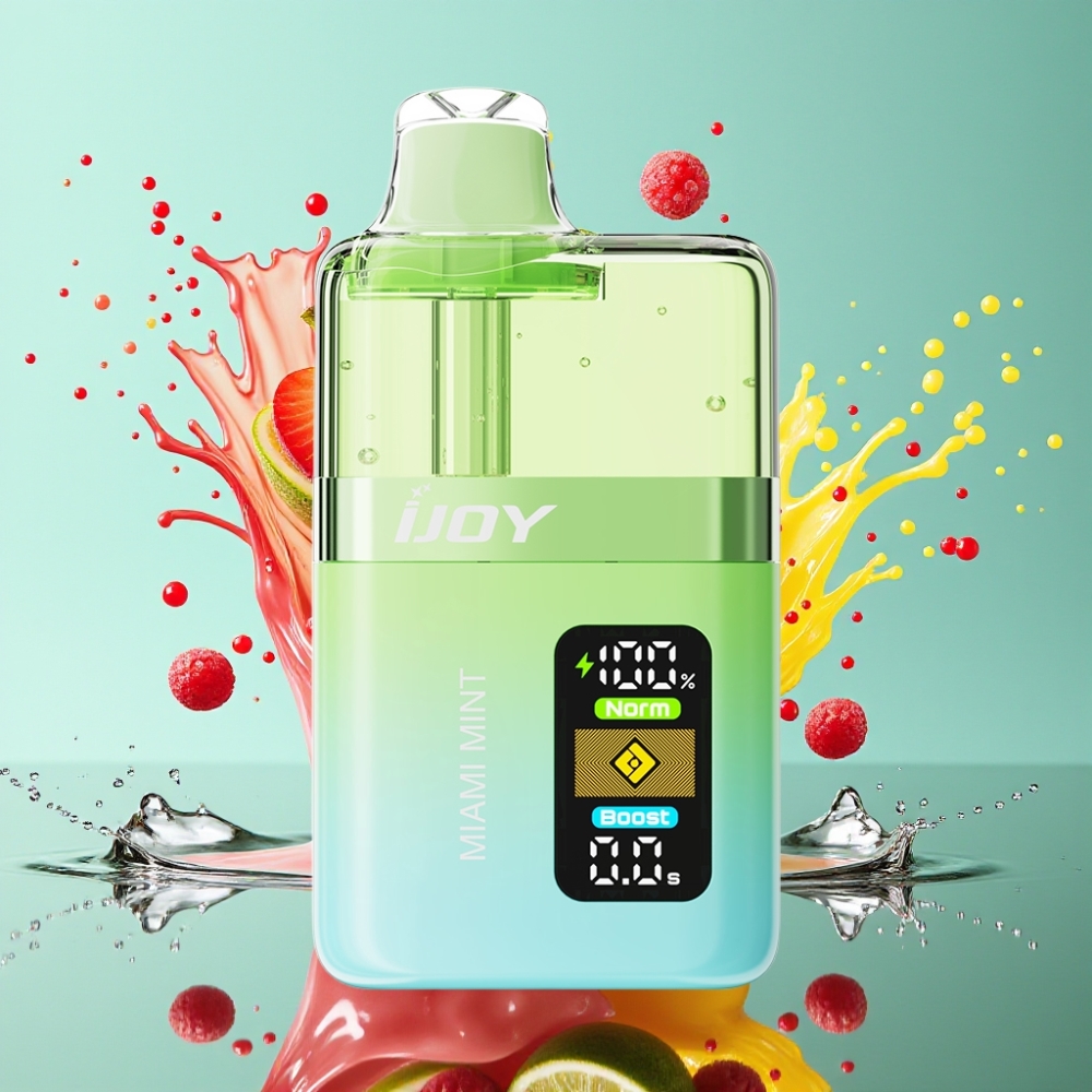 IJOY XP50000 Engangs Vape Norge Engros – Miami Mynte – 50000 Puffs Norm Mode, 0.4ohm Dual Mesh, 1000 mAh, Type-C Lading