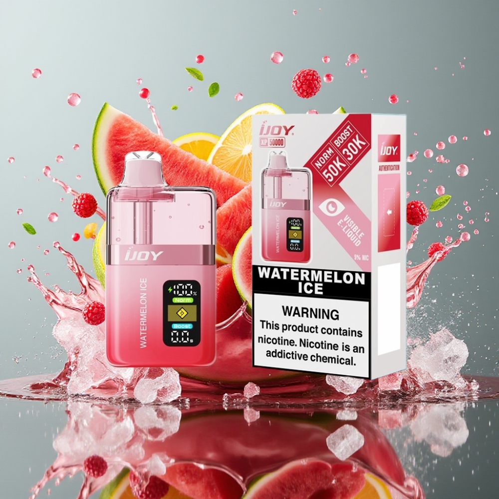 IJOY XP50000 Norge Engros Engangs Vape 50000 Puffs 50mg/ml Vannmelon Is Dual Mesh 0.4ohm 1000 mAh Type-C