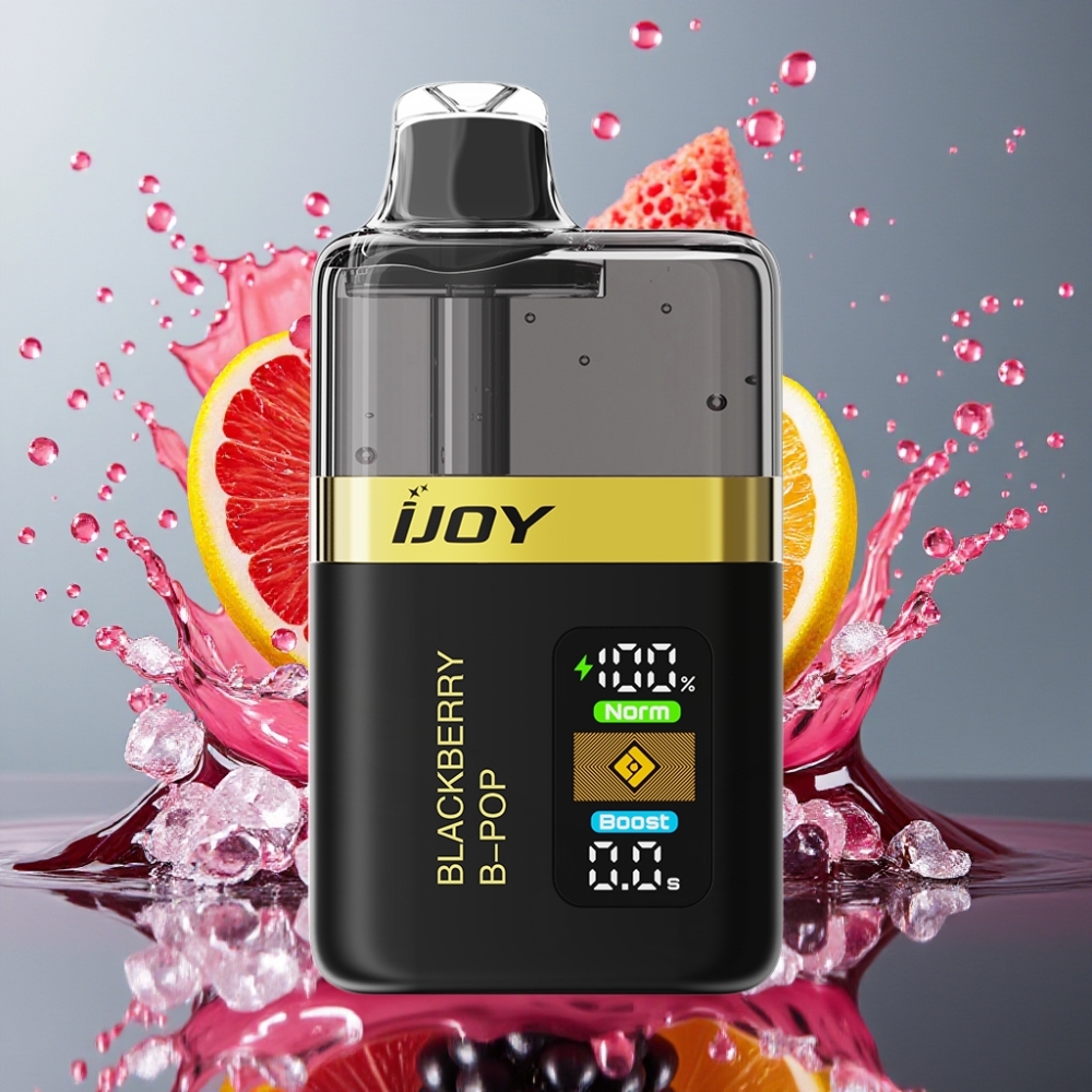 IJOY XP50000 Norge engros Engangs Vape 50000 Puffs 50mg/ml 1000 mAh Type-C Justert luftstrøm Sortebær B-Pop
