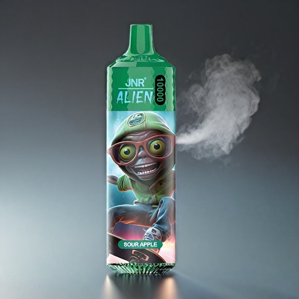 JNR Alien 10000 Puffs Norge Engros – 850mAh Type-C, 20ml E-liquid, RGB – Søt Eple