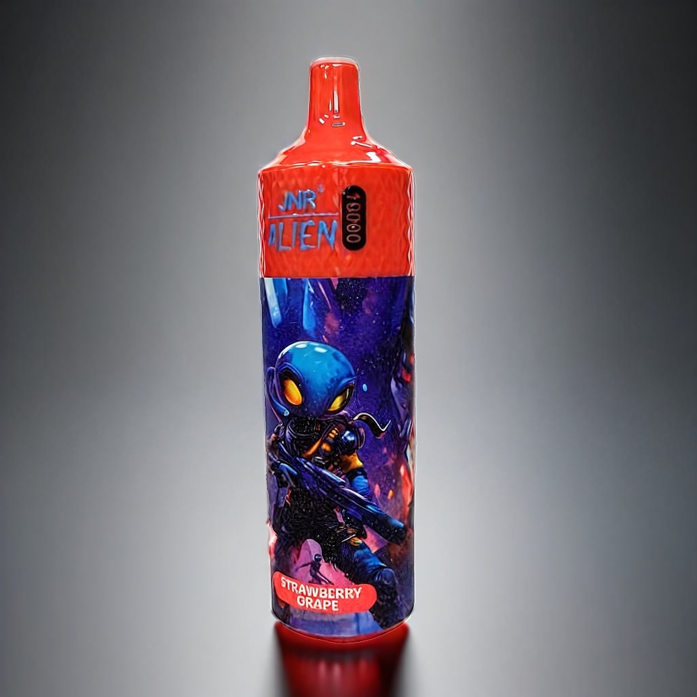 JNR Alien 10000 Puffs Norge Engros – Jordbær Granateple, 850mAh Batteri, Type-C Ladning, RGB LED