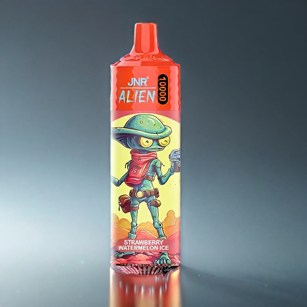 JNR Alien 10000 Puffs Norge Engros – Jordbær Vannmelon Is med 850mAh Batteri, Type-C Lading, LED (RGB) Lys