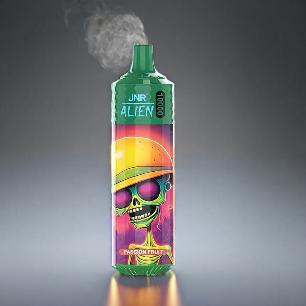 JNR Alien 10000 Puffs Norge Engros – Pasjonsfrukt med 850mAh Batteri, 1.2 Ohm Mesh Coil & RGB LED