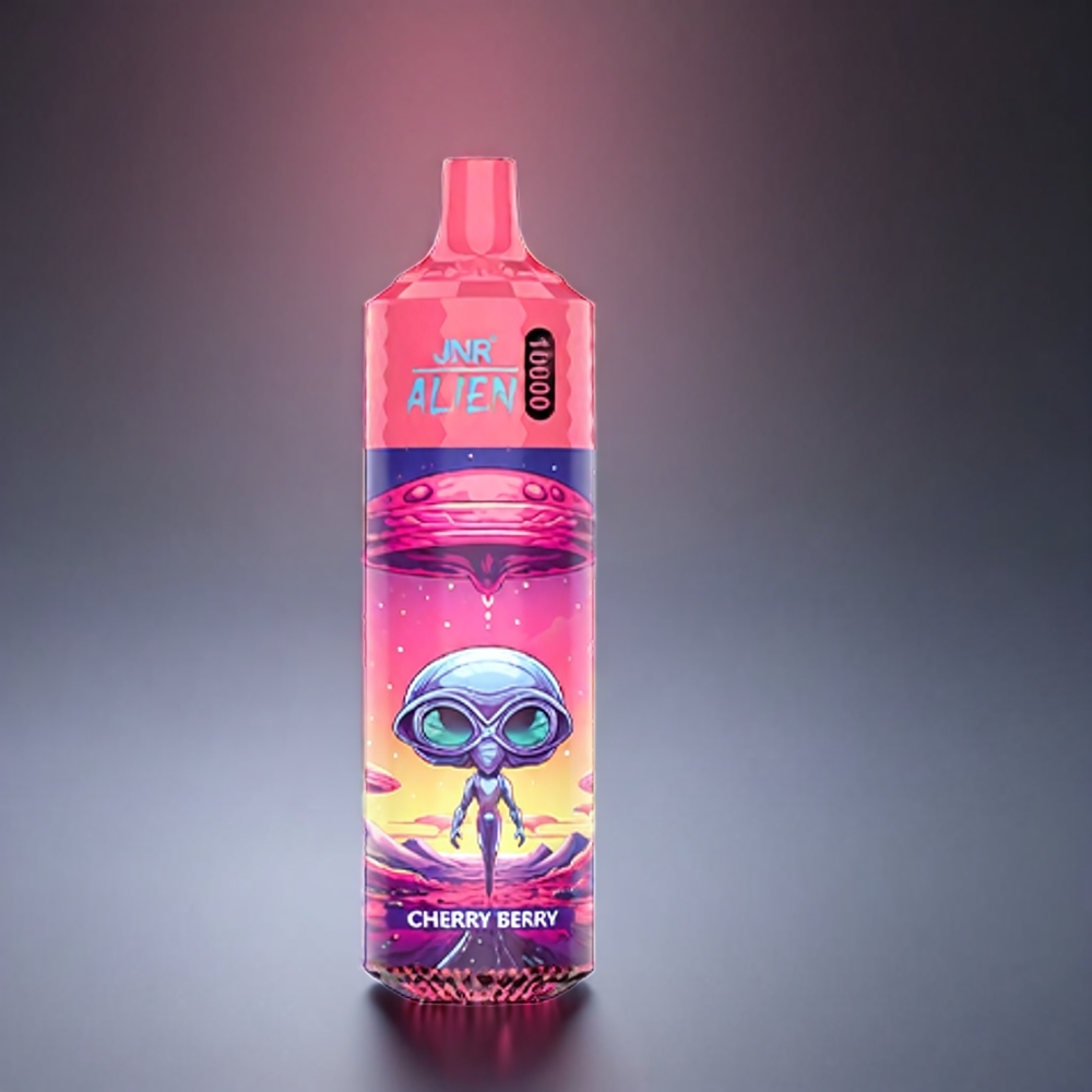 JNR Alien 10000 Puffs Norge Engros med 850mAh Batteri, Type-C Lading og Rød Bær Smak