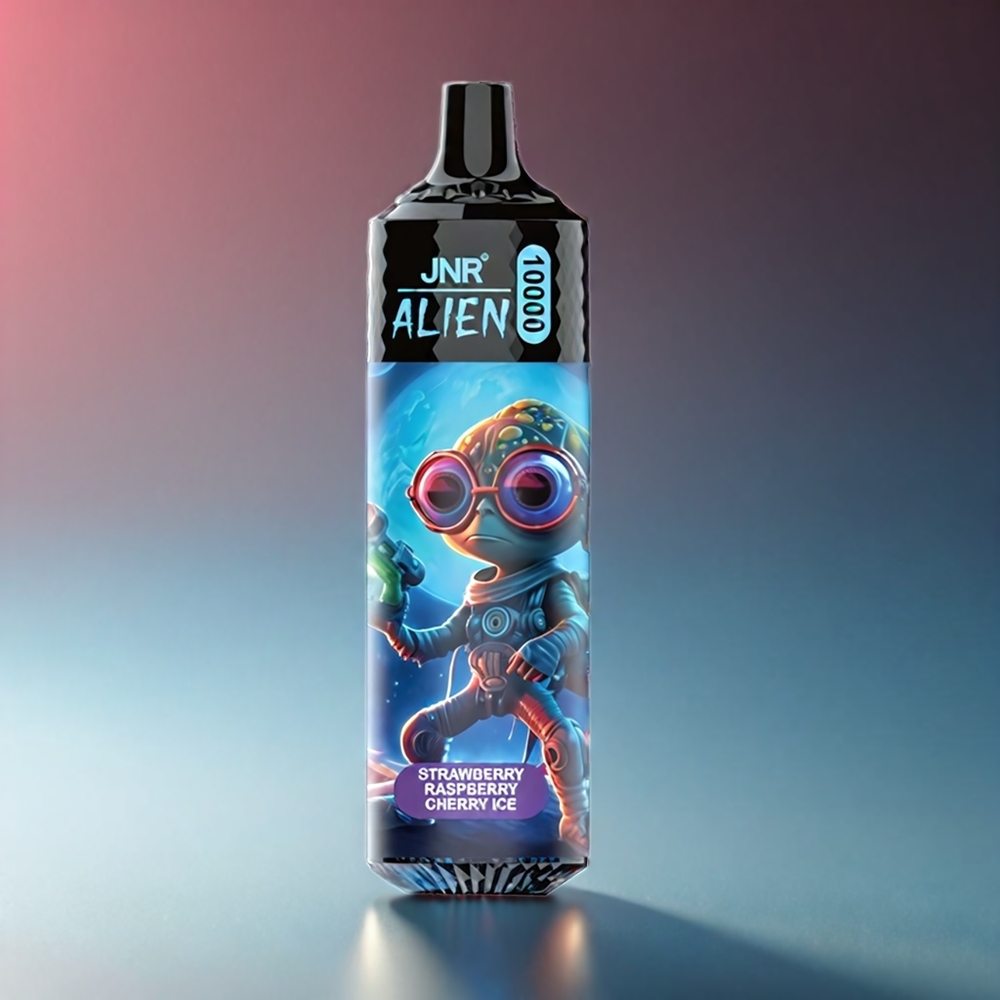 JNR Alien Norge Engros 10000 Puffs 850mAh Type-C RGB LED Jordbær Bringebær Kirsebær Is