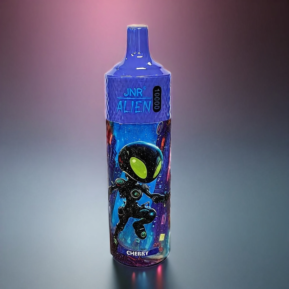 JNR Alien Norge Engros 10000 Puffs Type-C Hurtigladning 850mAh Batteri 20ml E-væske RGB LED Lys Kirsebær
