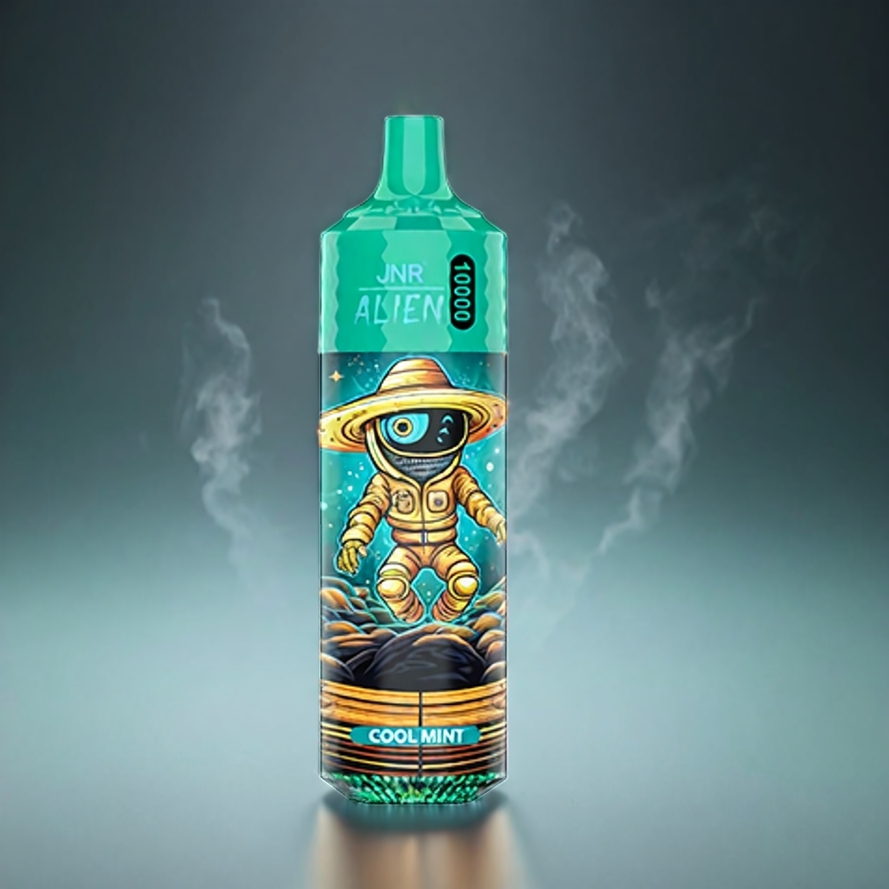 Jnr Alien 10000 Puffs Norge Engros Vape Kjølig Mynte – 850mAh, Type-C Lading, RGB-Lys