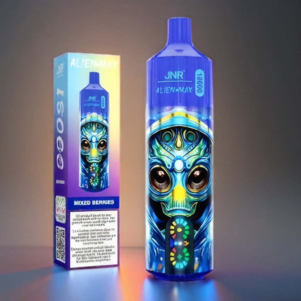 JNR Alien Max 18000 Norge Engros – 20 Smaker Blandede Bær – Smart LED Skjerm, Dual Mesh Coil, Type-C Lading