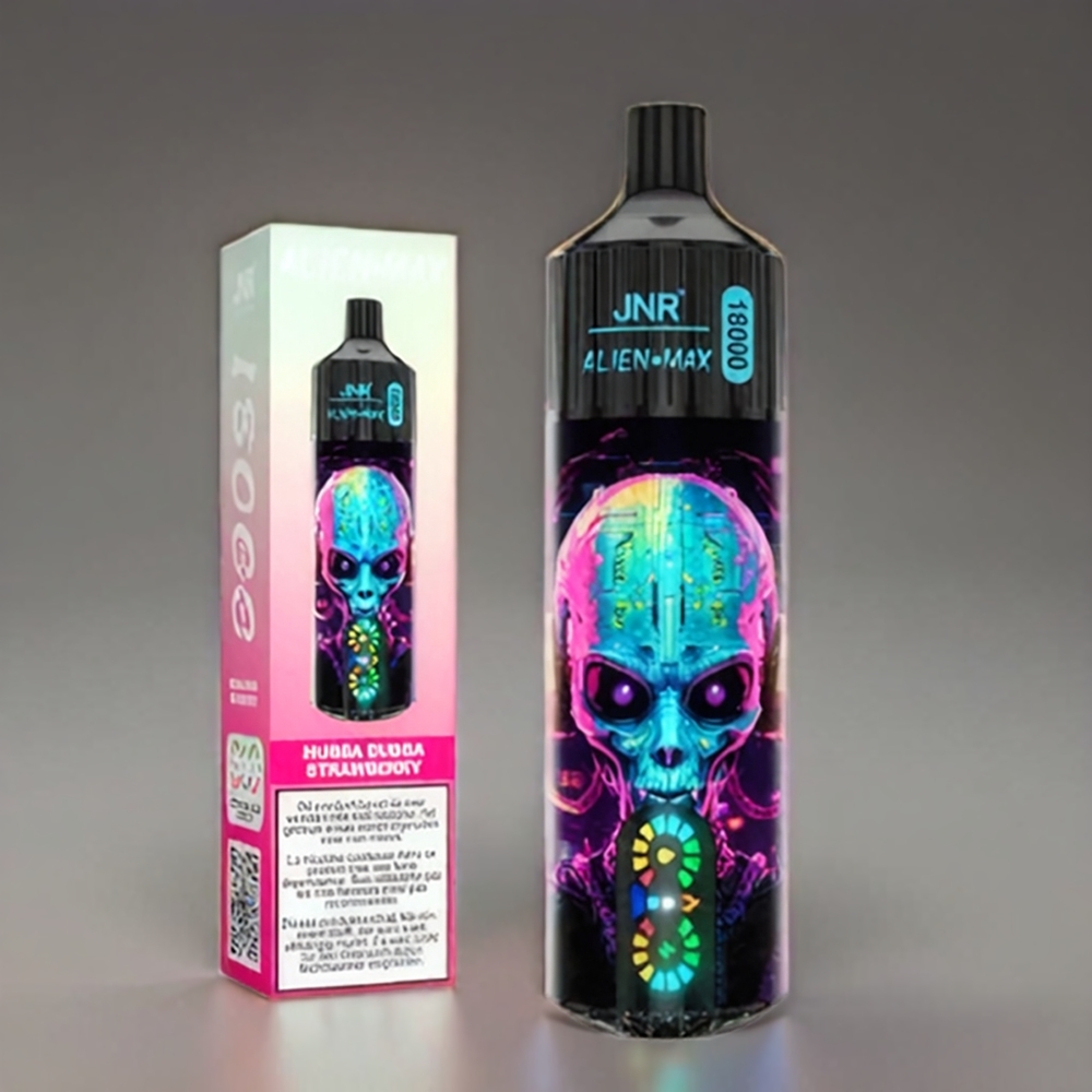 JNR Alien Max 18000 Puffs Norge Engros – Smart LED Display, Dual Mesh Coil, 20 Smaker, Jordbær (Strawberry)
