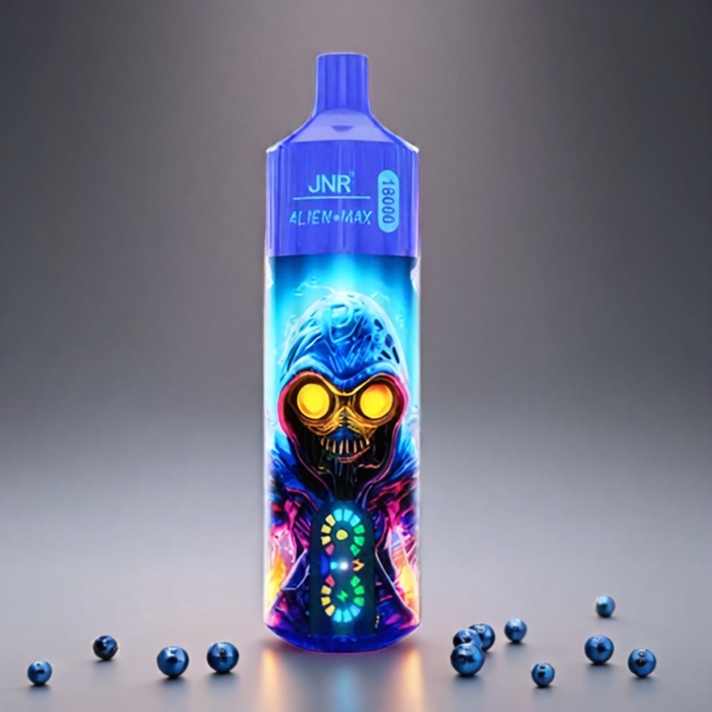 JNR Alien Max 18000 Puffs Norge Engros – Smart LED Display, Dual Mesh Coil, Type-C Lading, Blåbær Bubblegum, 20 Smaker