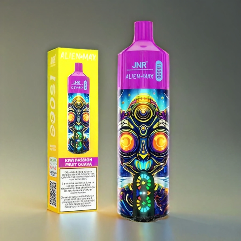 JNR Alien Max 18000 Puffs Norge Engros – Smart LED Display, Dual Mesh Coil, Type-C Lading – Kiwi Pasjonsfrukt Guava
