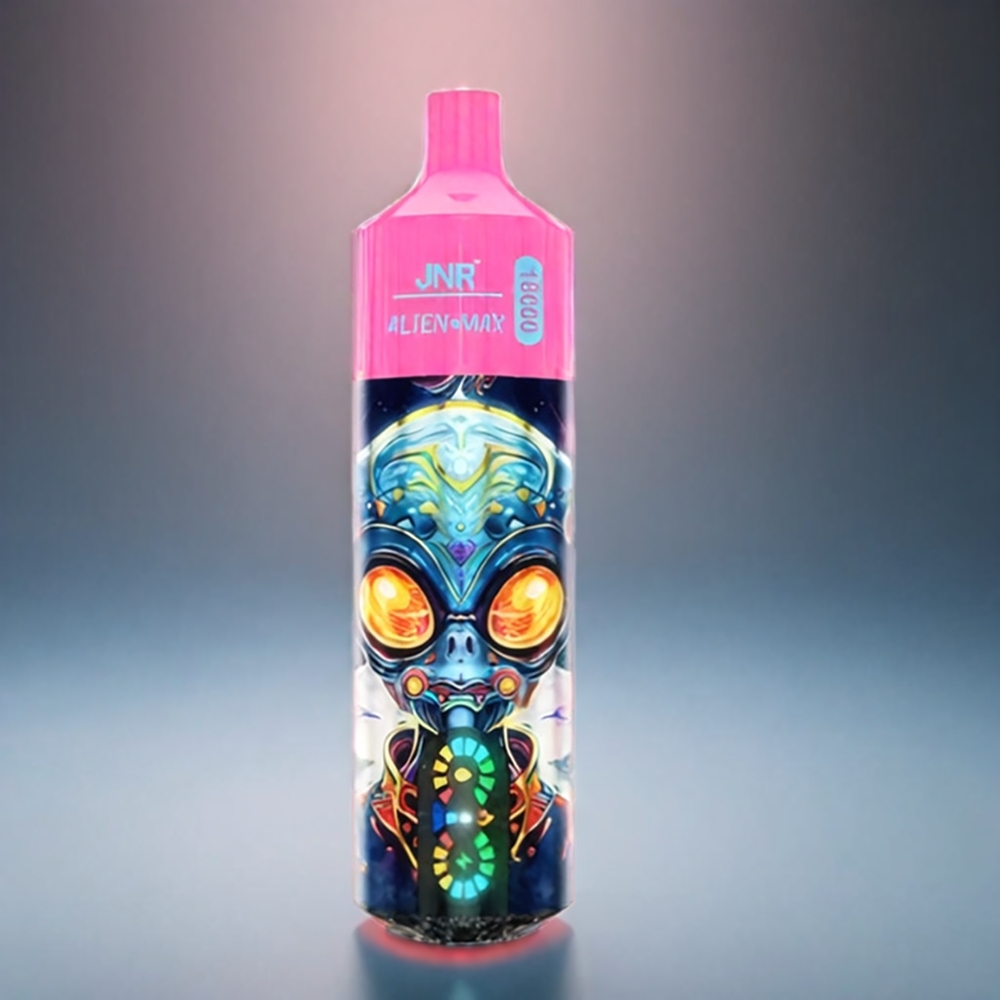 JNR Alien Max 18000 Puffs Norge Engros med Smart LED Display, Dual Mesh Coil & 20 Imponerende Smaker – Jordbær Is