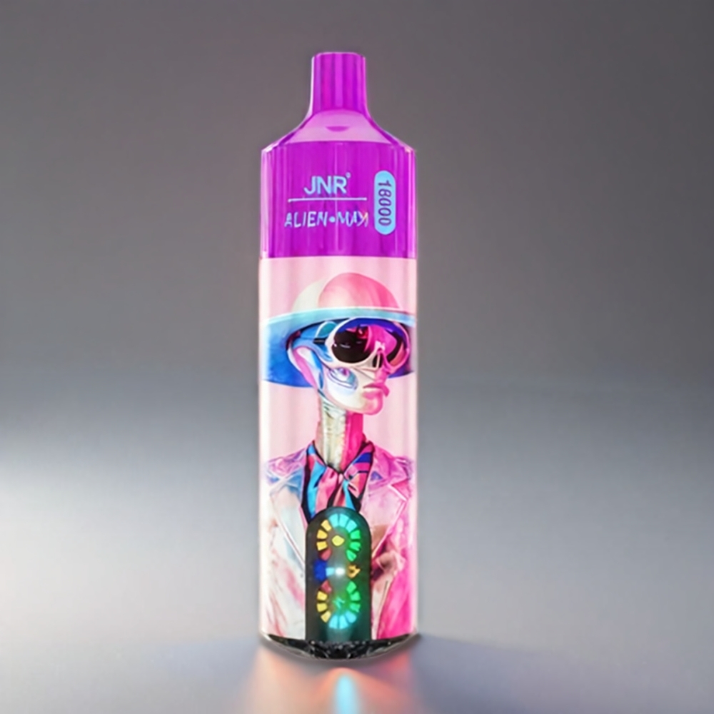 JNR Alien Max Norge Engros 18000 Puffs Smart LED Display og Type-C Lading med Hvit Fersken Razz Smak