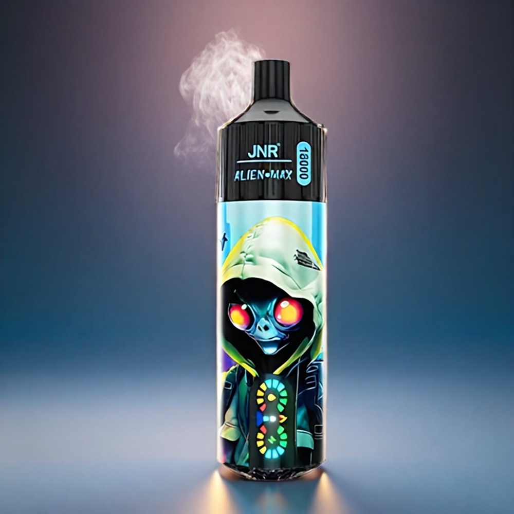 JNR Alien Max Norge Engros 18000 Puffs Vape Blå Bringebær & Kirsebær med Smart LED Display, Dual Mesh Coil og Type-C Lading