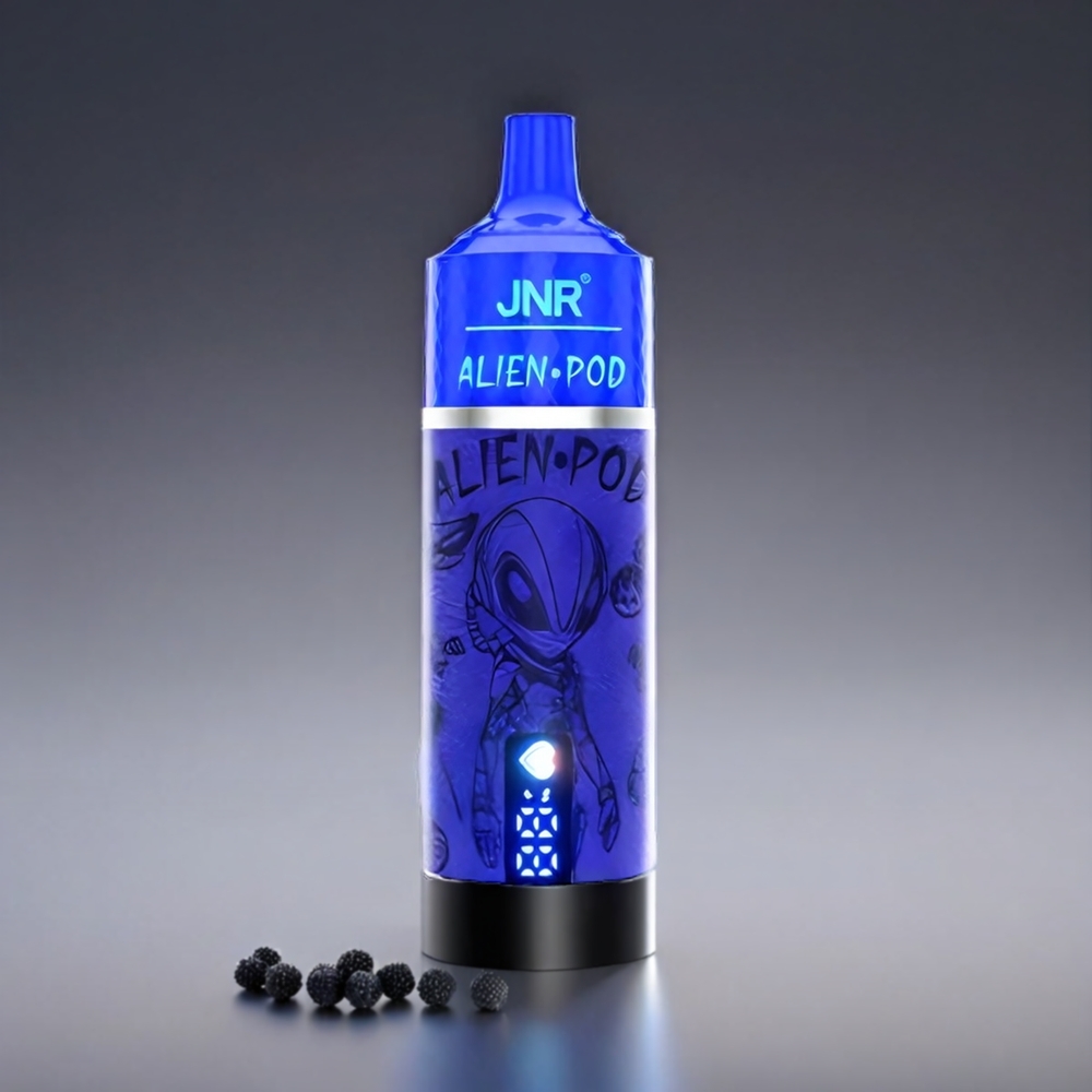 JNR Alien Pod 13000 Puffs Norge Engros – Blåbær og Bringebær, 850mAh Batteri, Type-C Lading, 10PK