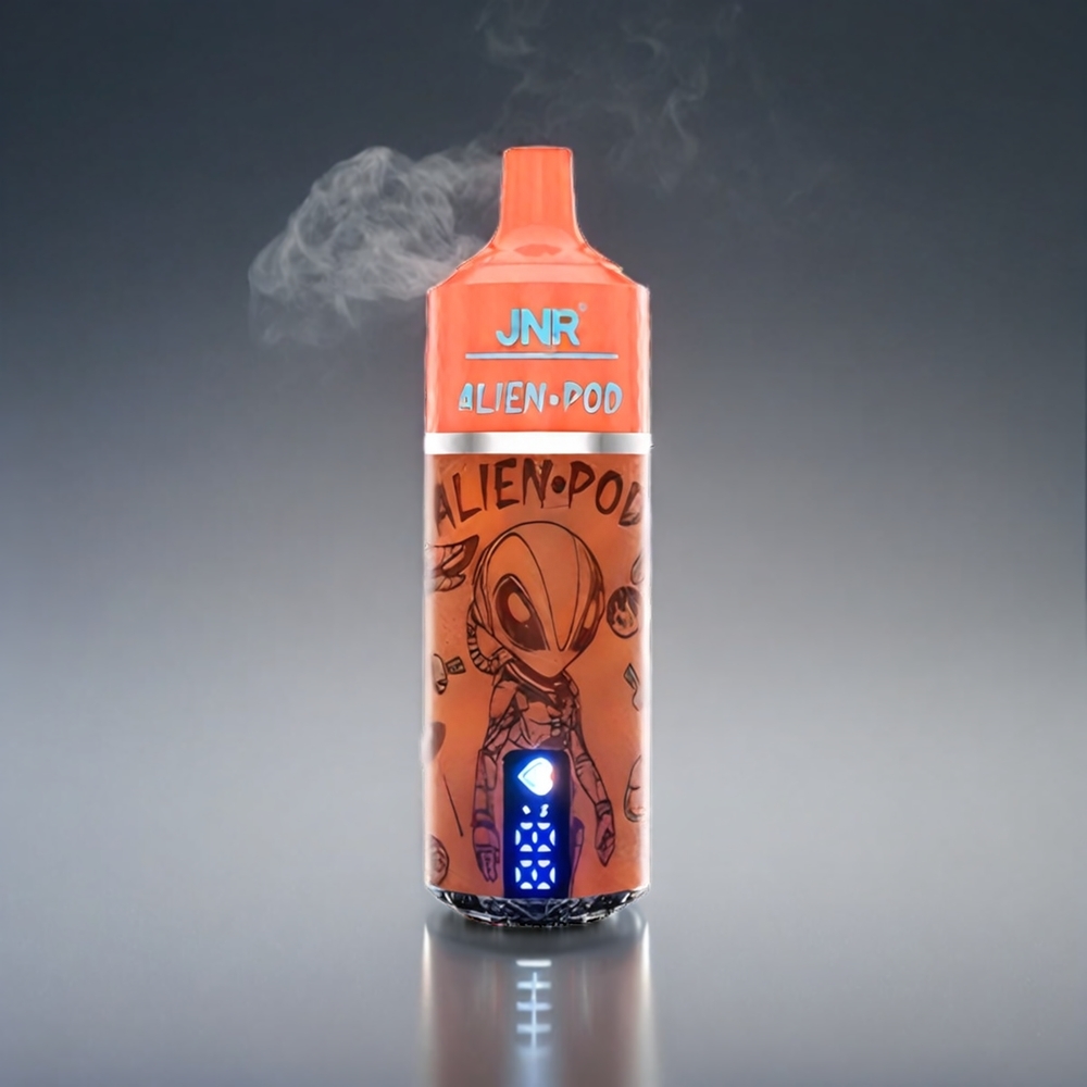 JNR Alien Pod 13000 Puffs Norge Engros – Jordbær Is med 20ml E-liquid, 850mAh Battery & Type-C Quick Charge