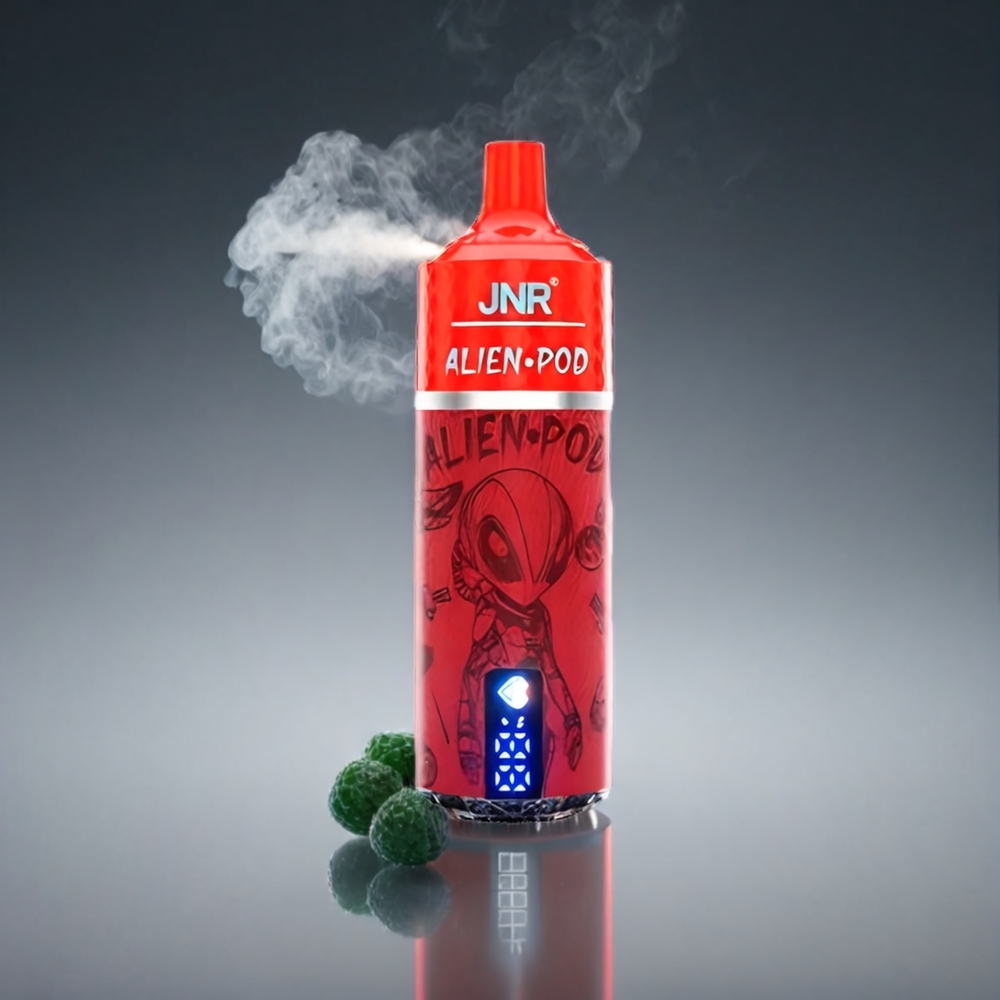 JNR Alien Pod Norge Engros 13000 Puffs 20ml E-liquide Jordbær Vannmelon Is Mesh Core Type-C Hurtiglading 10PCS/PACK
