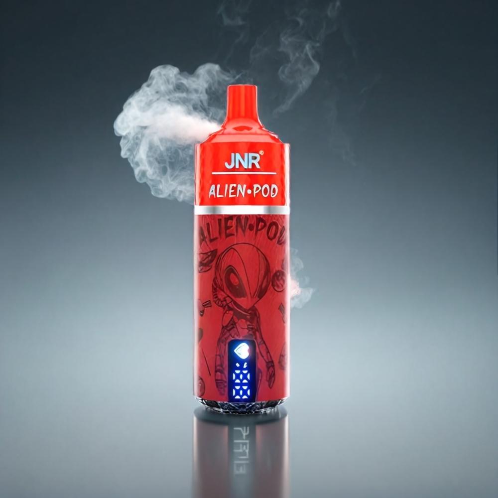 JNR Alien Pod Norge Engros 13000 Puffs Vannmelon Is med Batteri & Væskedisplay, Mesh Core, 850mAh, Type-C Hurtiglading, 10STK/Pakke