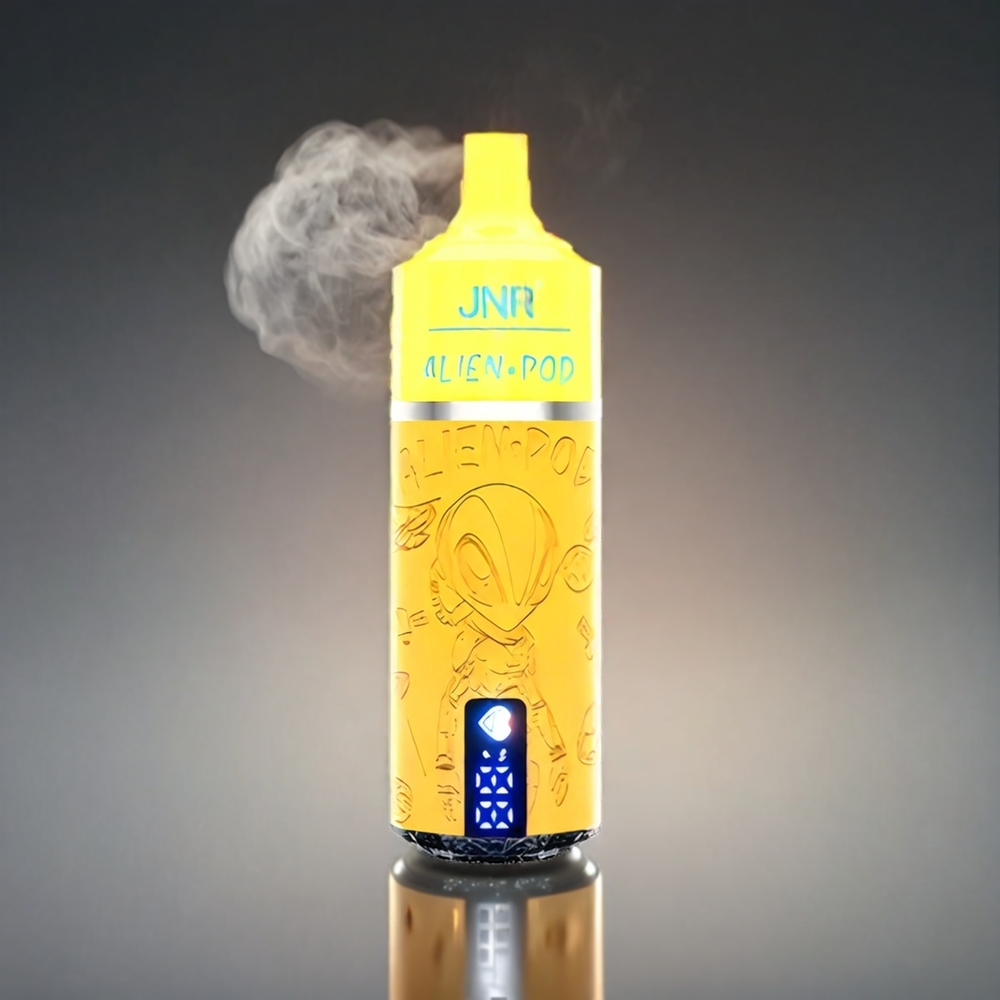 JNR Alien Pod Norge Engros 13000 Puffs Vannmelon Mango Fersken – 850mAh Batteri, 20ml E-liquid, Type-C Lading, 10STK/Pakke