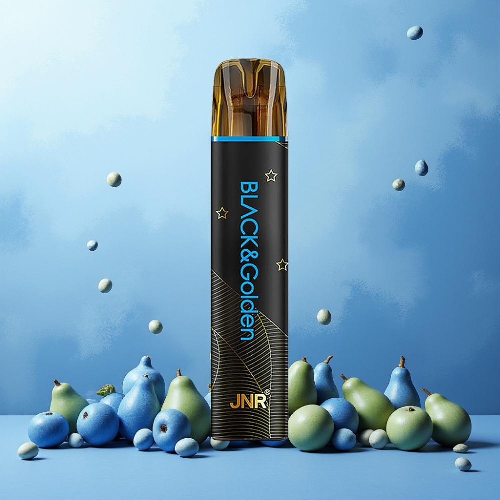 JNR Black&Golden 600+200 Puffs 550mAh Norge Engros Vape til engangsbruk Mr Blå
